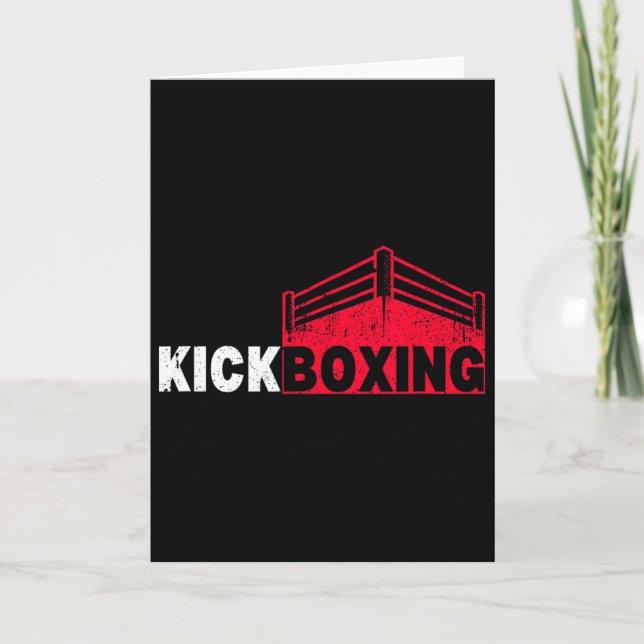 Cartão Esporte de Ringue de Luta de Kickboxing (Frente)
