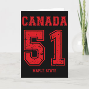 Cartão Esporte engraçado no estilo Canadá 51º Estado do M