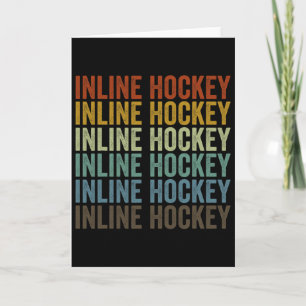 Cartão Esportes de Inline Hockey Retro