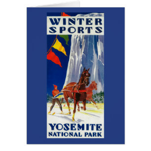 Cartão Esportes de inverno em Yosemite PosterYosemite, CA