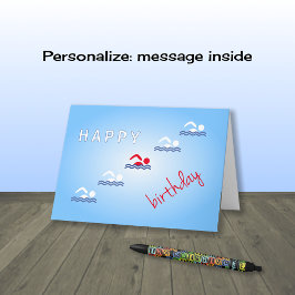 Cartão Esportes do azul do feliz aniversario dos