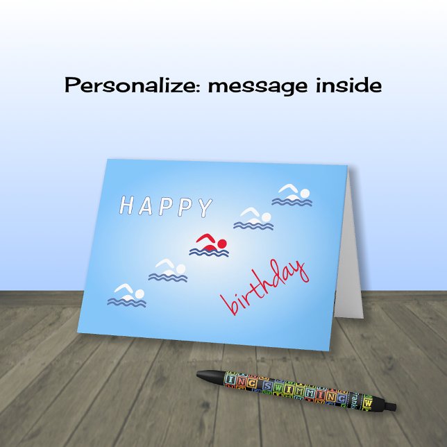 Cartão Esportes do azul do feliz aniversario dos (Criador carregado)