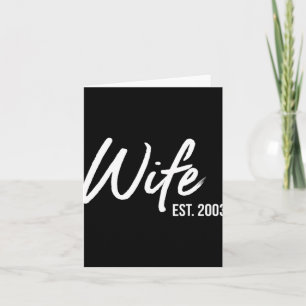 Cartão Esposa de 20 de Aniversário no Est 2003 T-shirt.pn