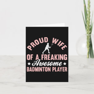 Cartão Esposa de jogador de badminton peteca