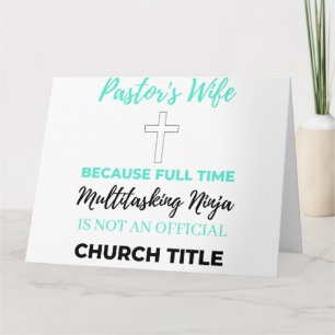 Cartão Esposa de Pastor Porque Multitarefa em Tempo Integ