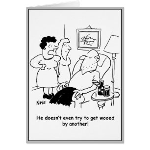 Cartão Esposa diz que marido não tenta ser ferido