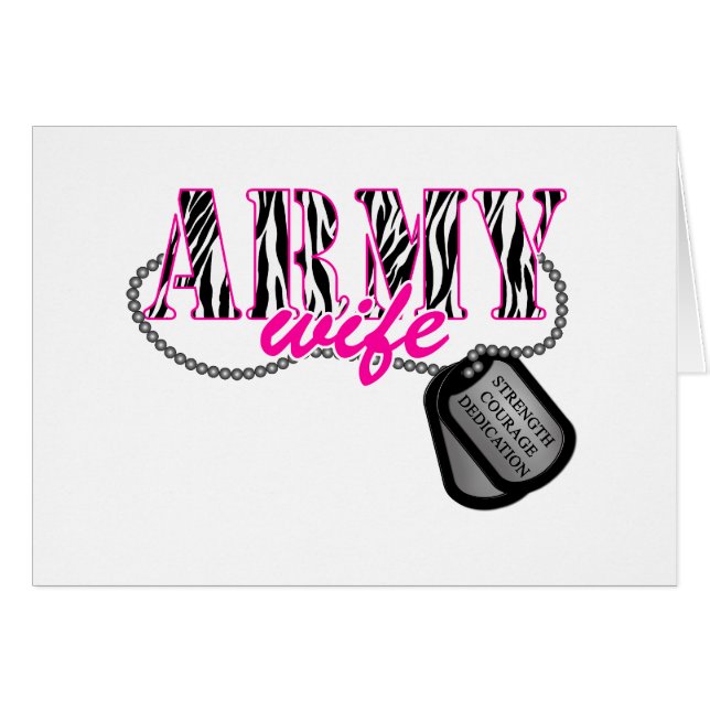 Cartão Esposa do Exército (Frente Horizontal)