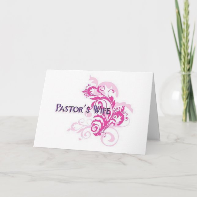 Cartão Esposa do Pastor Rosa (Frente)