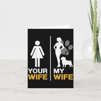 Cartão Esposa Esposa Buldogue Inglês Amante de Animais de