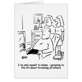 Cartão Esposa lamenta seus votos de casamento