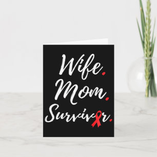Cartão Esposa Mãe Sobrevivente Sanguíneo Sensibilização p
