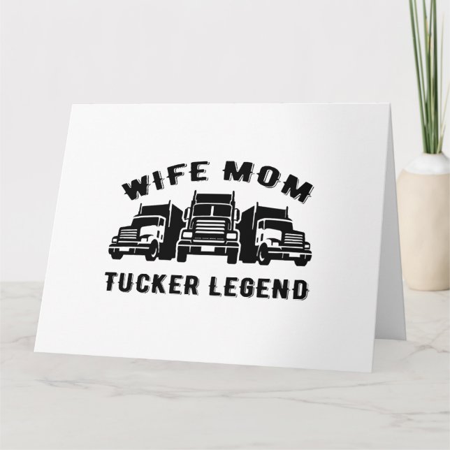 Cartão Esposa Mãe Trucker Legend Cotes (Frente)