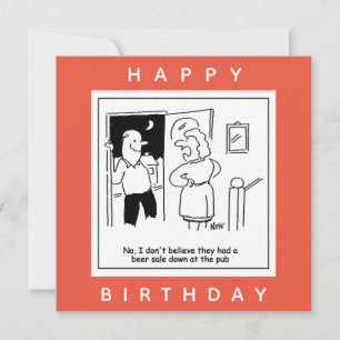 Cartão Esposa não acredita que Pub tinha um desenho de ce