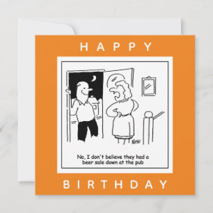 Cartão Esposa não acredita que Pub tinha um desenho de ce