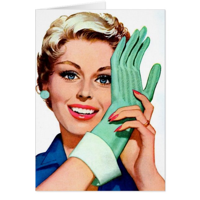 Cartão Esposa retro - eu sinto como Cinderella, (Frente)