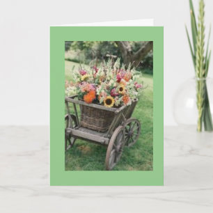 CARTÃO *ESPOSA* UM VAGÃO CHEIO DE FLORES PARA VOCÊ