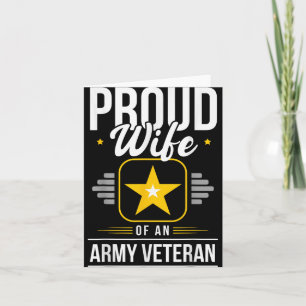 Cartão Esposa Veterana Do Exército Esposa Orgulhosa De Mu