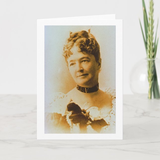 Cartão Esposas de Custer do bacon de Elizabeth 1842-1933) (Frente)