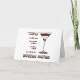Cartão Espresso Martini Cocktail Recebe Arte