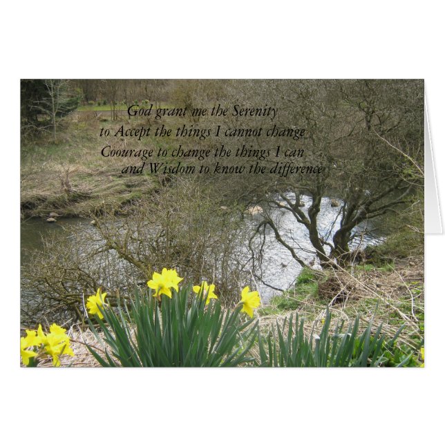 Cartão espuma de serenidade (Frente Horizontal)