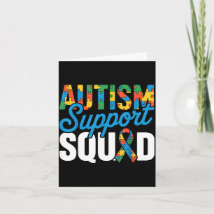 Cartão Esquadra de apoio ao autismo para conscientização 