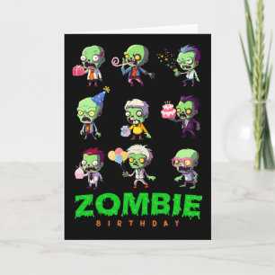 Cartão Esquadrão de Aniversário de Zumbi Festa de Hallowe