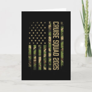 Cartão Esquadrão de Cruzeiro Camo 2025 Bandeira Americana
