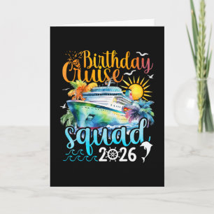 Cartão Esquadrão de Cruzeiro de Aniversário 2026 Festa de