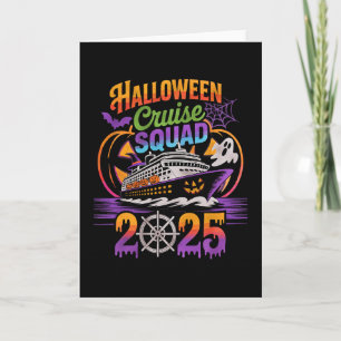 Cartão Esquadrão de Cruzeiro de Halloween 2025 Equipe de