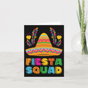 Cartão Esquadrão de Festa Cinco De Mayo Família Grupo Com