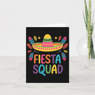 Cartão Esquadrão de Festa Família Correspondente Cinco De