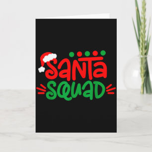 Cartão Esquadrão de Natal Família Correspondência Xmas Es