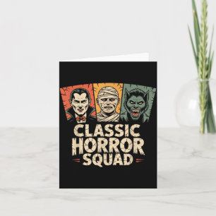 Cartão Esquadrão de Terror Clic Vintage Retro Monstro Hal
