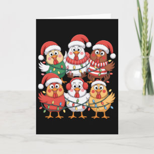 Cartão Esquadrão Engraçado de Frango de Natal Para Amante
