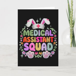 Cartão Esquadrão Médico Instantâneo Bunny Dia da Páscoa E