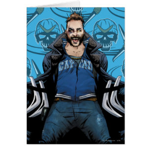 Cartão Esquadrão Suicida Boomerang Comic Book Art