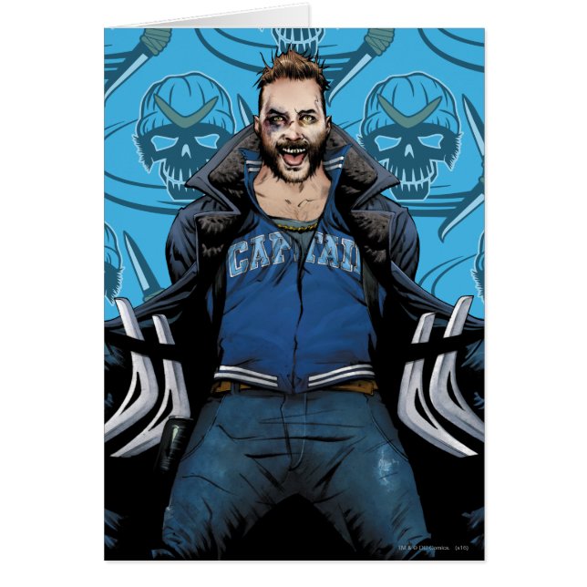 Cartão Esquadrão Suicida | Boomerang Comic Book Art (Frente)