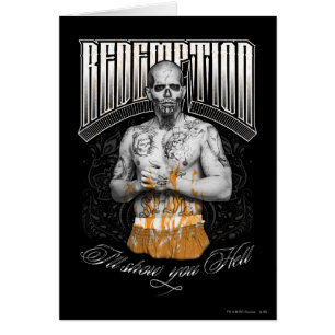 Cartão Esquadrão Suicida El Diablo "Redenção" Tatuagem