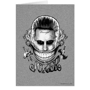 Cartão Esquadrão Suicida Sorriso de Joker