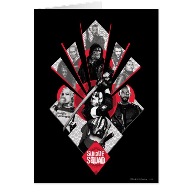 Cartão Esquadrão Suicida | Task Force X Gráfico Japonês (Frente)