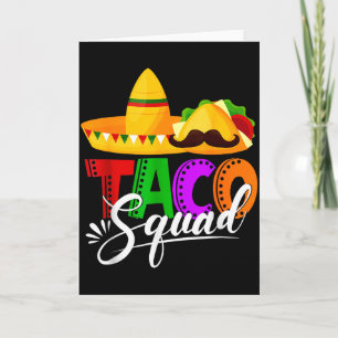 Cartão Esquadrão taco cinco de maio engraçado comida mexi