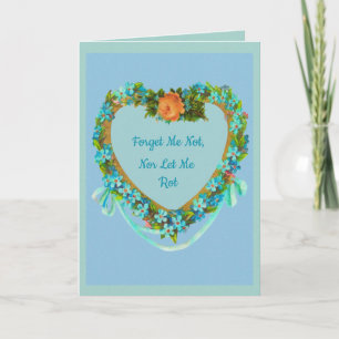 Cartão Esquece-me Nots Vintage Heart Personalised Card