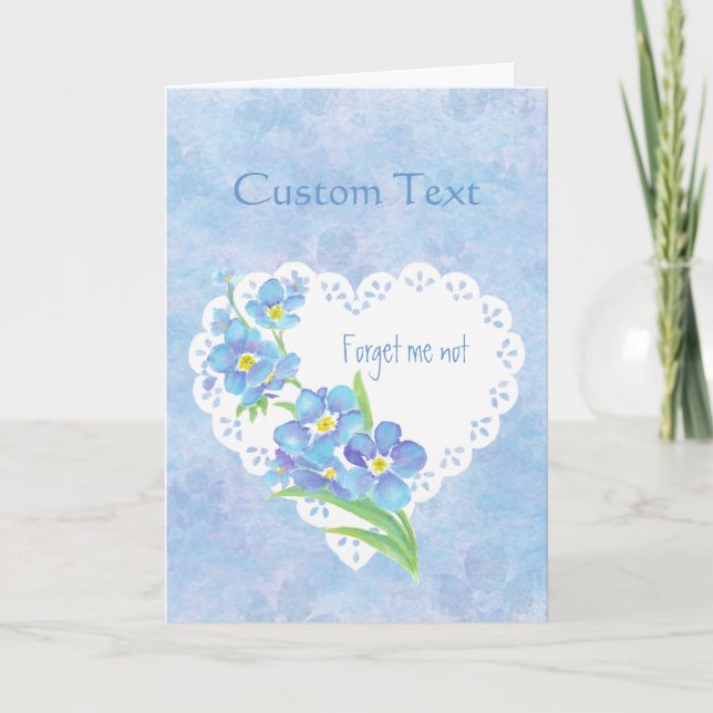 Cartão Esquecer-me de Aquarela e não florir Texto Persona (Frente)