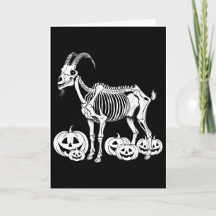 Cartão Esqueleto de Cabra Aniversário Halloween Homens Mu