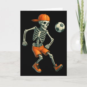 Cartão Esqueleto de Halloween Futebol Byll Temporada Assu