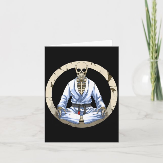 Cartão Esqueleto de Jiu Jitsu Brasileiro (Frente)