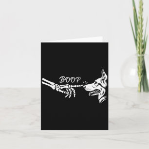Cartão Esqueleto de mão de Pastor Alemão Boop Halloween P