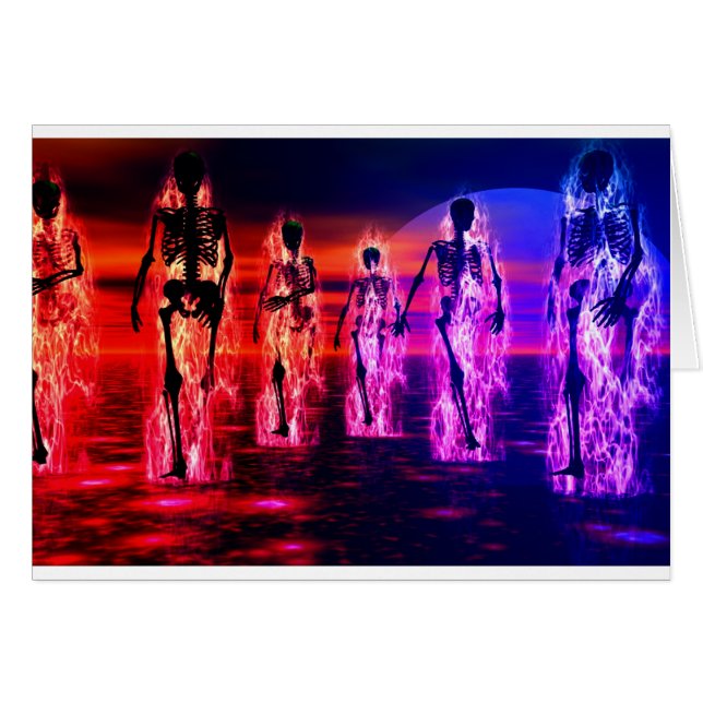 Cartão Esqueleto de queimadura (Frente Horizontal)