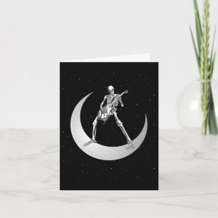 Cartão Esqueleto de Rock And Roll Tocando Violão Rock On 