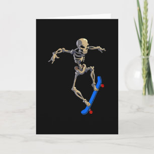 Cartão Esqueleto de skate homens meninos skatista skate